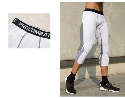 Men's Compression Pants for Running Cycling Basketball Soccer Elasticity Sweatpants Fitness Tights Legging Trousers Rash Guard