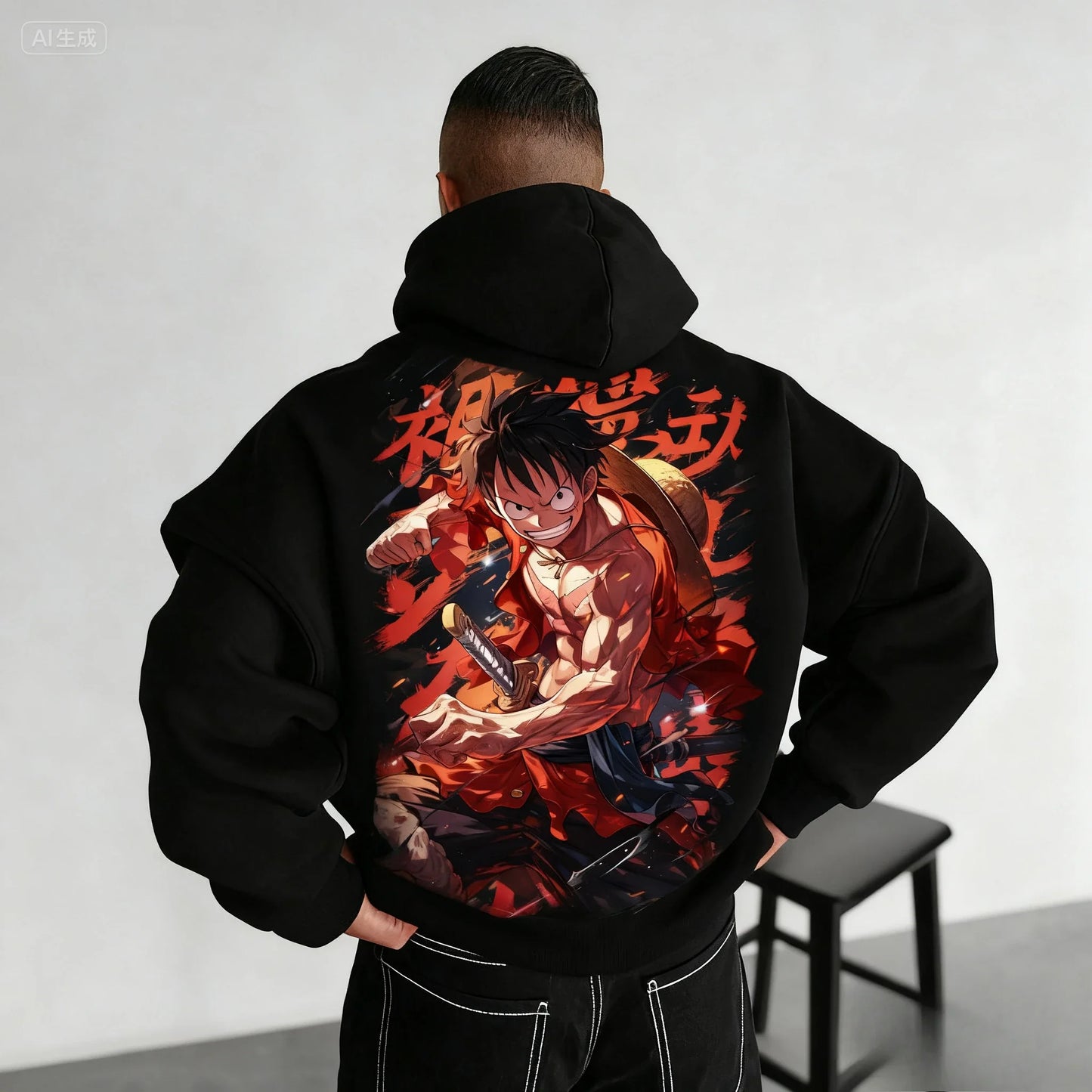 Vintage Oversized Anime One Piece Hoodie Men Women Sweatshirt Pullover Streetwear Casual Cotton Y2k Clothes Autumn Winter New