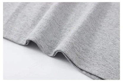 Minimalist Line Art Cat Print 100% Cotton T-Shirt, Soft & Breathable Round Neck Short Sleeve Tee, Unisex Simple & Stylish