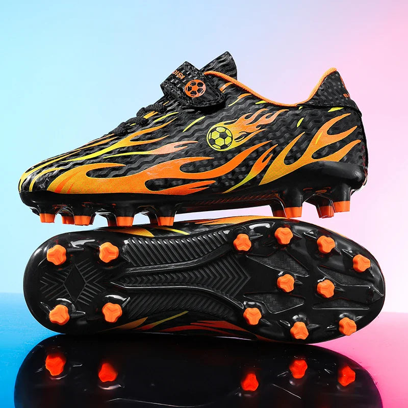 New Kids Soccer Cleats Youth Football Shoes TF Training Sneakers Boys Girls Non-Slip Breathable Lightweight Sport Boots 29-39