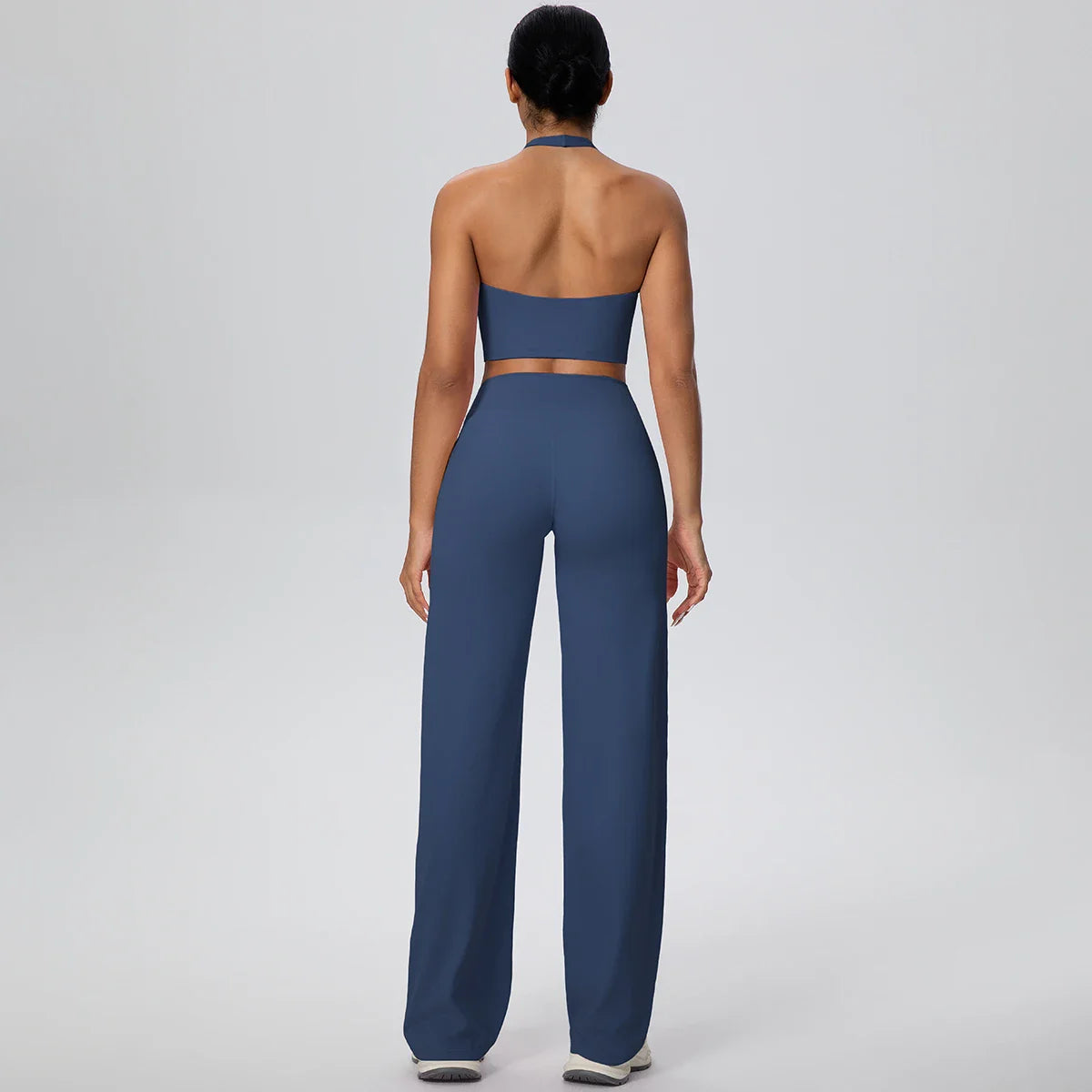 2Pieces Breathable Summer Workout Top Pants Yoga Set Yoga Underwear With Chest Pad Quick Drying Push Up Pencil Pants Yoga Set