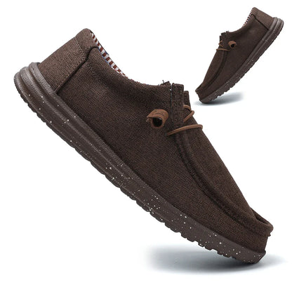 Plus Size Men's Solid Color Breathable Slip On Classic Loafer Shoes Comfy Casual Durable Lightweight Walking Shoes