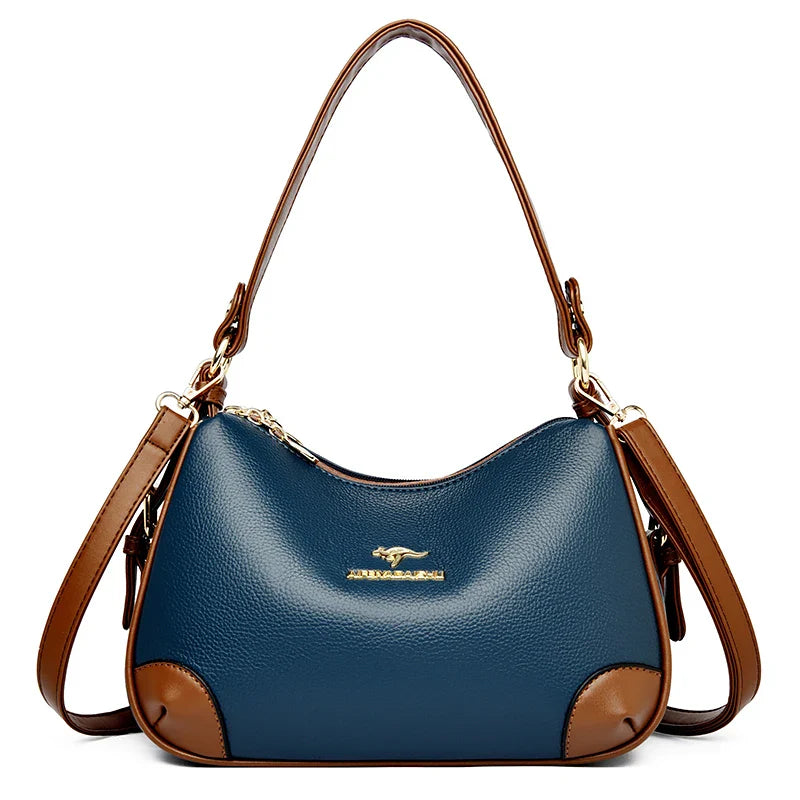 Genuine 3 Layers High Quality Soft Leather Ladies Crossbody Bags for Women Luxury Handbags Women Bags Designer  Shoulder 2024