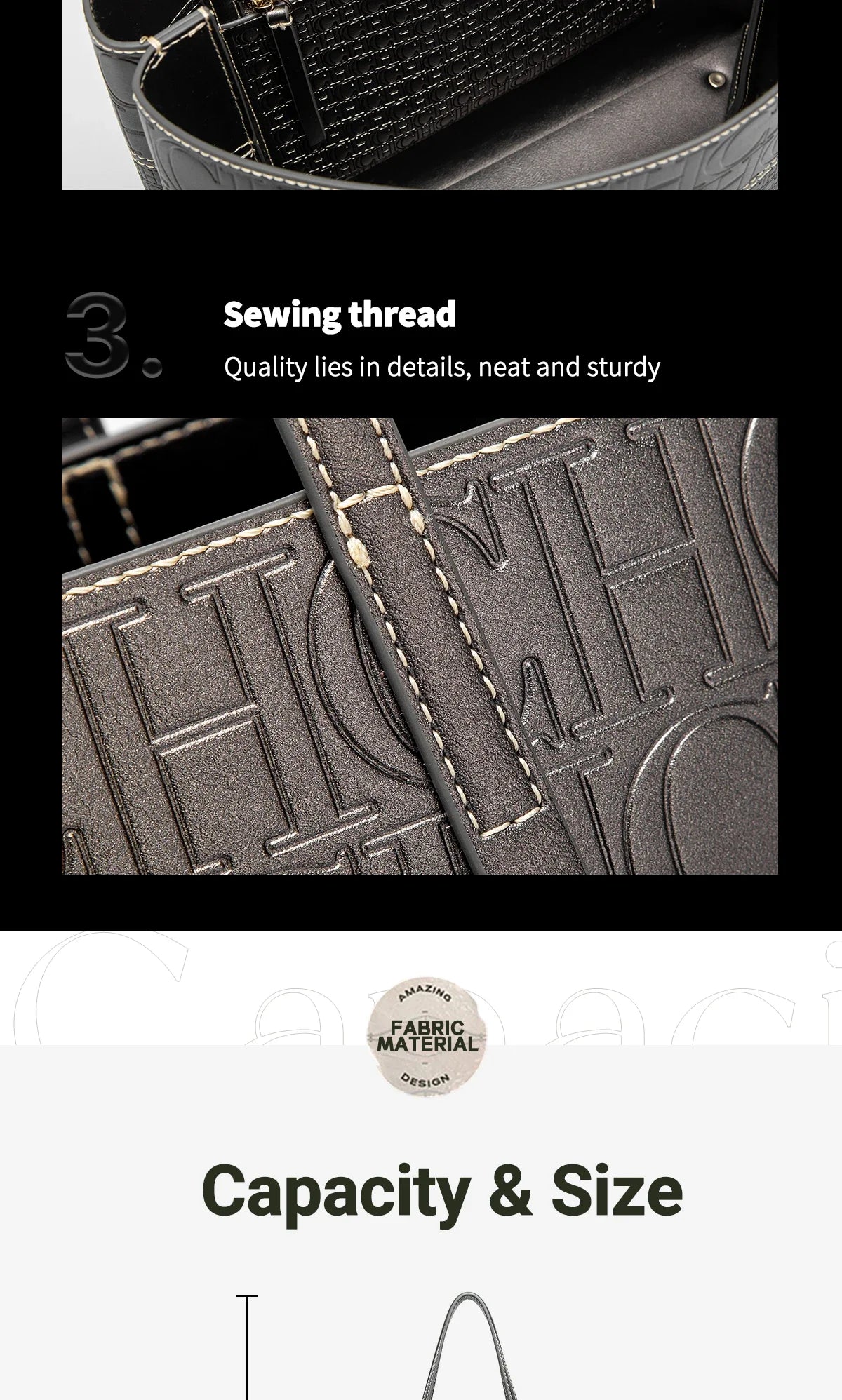 Fashionable Classic Retro Solid Color Women's Bag Large Capacity PVC Material Women's New Single Shoulder Handbag