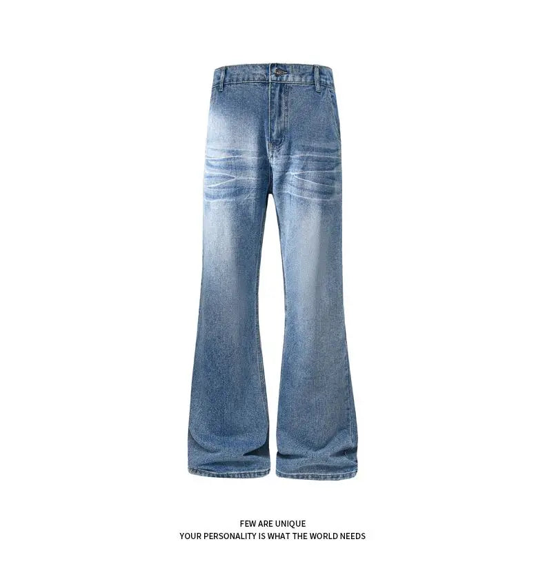 Retro Denim Pants Men's Jeans Loose Straight Casual Trousers Vintage Jeans Y2k Clothes Men's Pants Baggy Jeans Man  Four Seasons