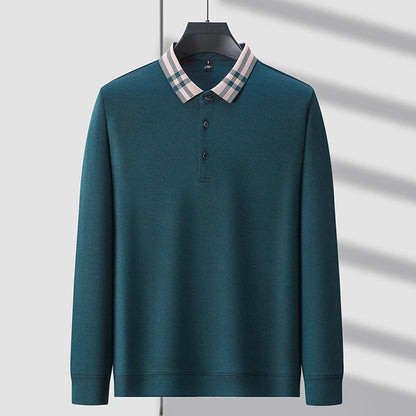 High quality long sleeve men's polo shirt with autumn personalized flip collar fashionable luxury design top casual Paul T-shirt