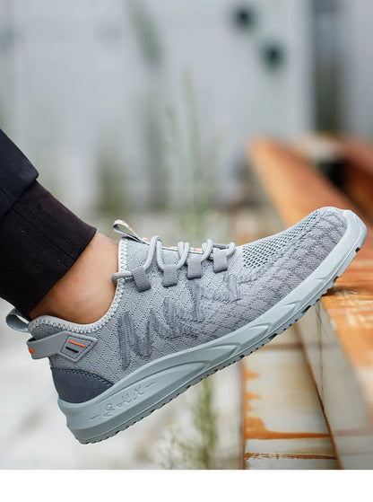 Light Breathable Sneaker Safety Shoes Steel Toe Shoes for Men Anti-slip Anti-impact Anti-puncture Outdoor Work Security Shoes