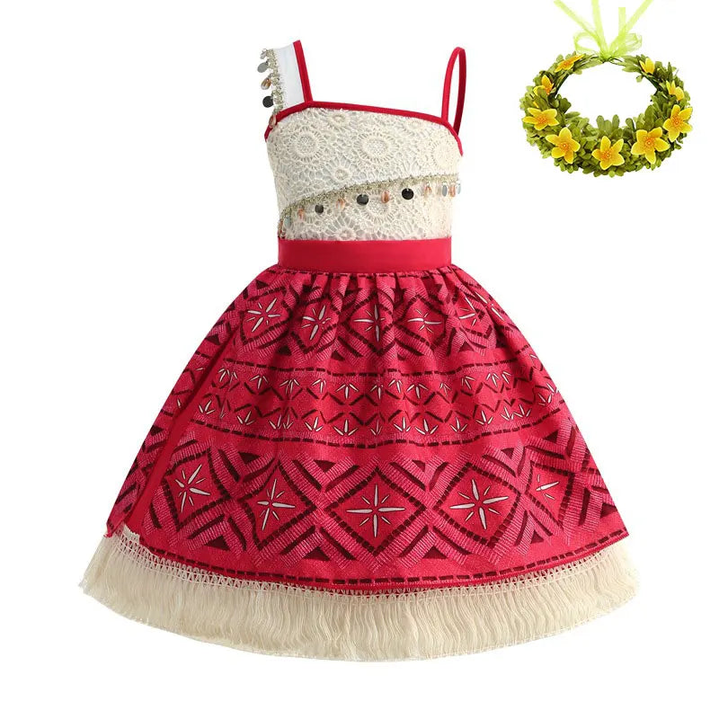 2026 Novo Filme Moana Cosplay Roupa Vestido Infantil Carnaval Vaiana Purim Festival Fantasia Menina Princesa Aniversário Festa Vestido