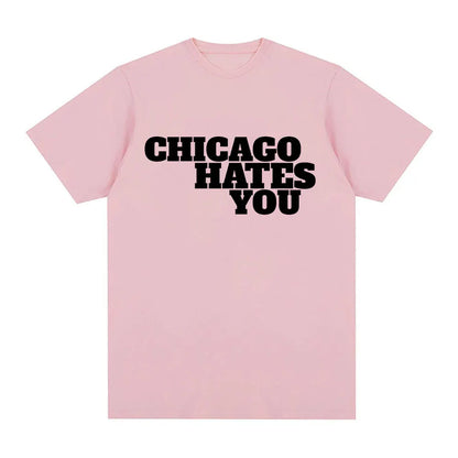 Rapper Chief Keef Chicago Hates You Same Style T-shirt Men Fashion Hip Hop Oversized T Shirt Casual Cotton Short Sleeve T-shirts