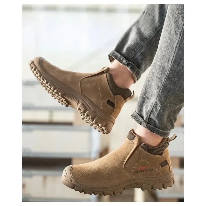 New Insulation 6KV Safety Shoes Men-Anti-Smash,Anti-Pierce Scald-Proof Welding Boots, Indestructible Work Boots for Men, Durable