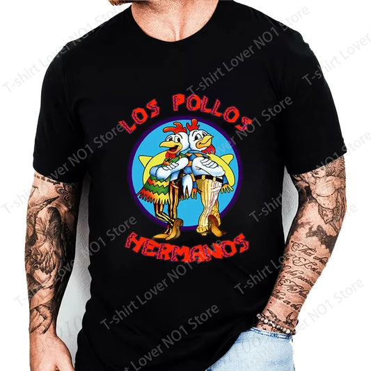 Summer Men's Short Sleeved  Breaking Bad LOS POLLOS Chicken Brothers Printed Casual T-shirt for Women Men High Quality t shirts