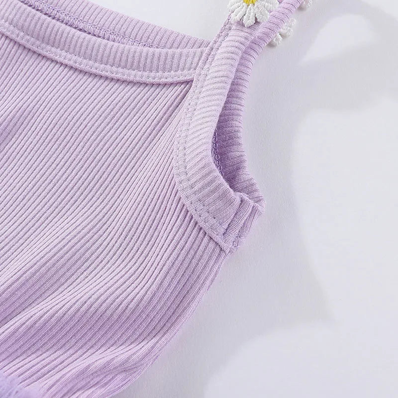 Korean Style Girls' Summer Dress 0-4Y Cute Baby Children's Little Daisy Suspender Mesh Dress Kid's Clothing