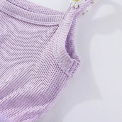 Korean Style Girls' Summer Dress 0-4Y Cute Baby Children's Little Daisy Suspender Mesh Dress Kid's Clothing
