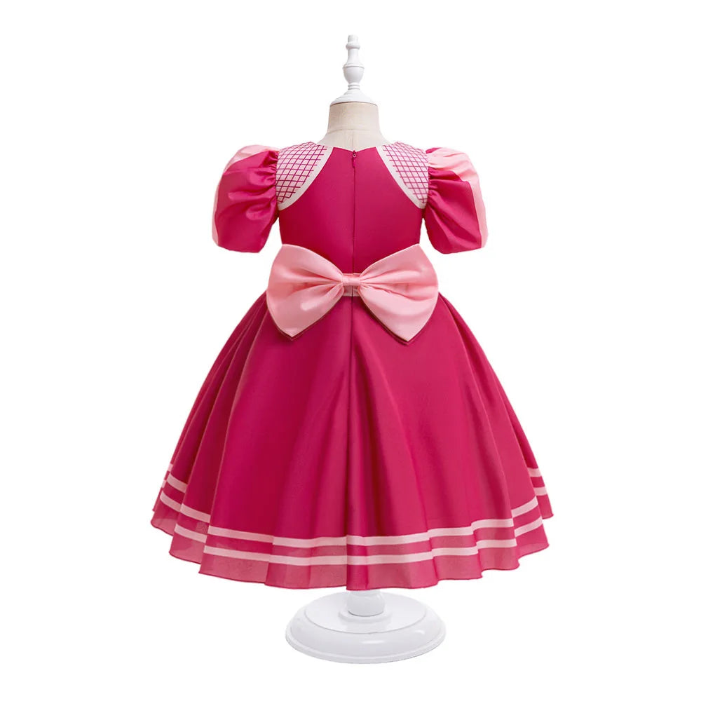 Vestido de Cosplay com Estampa de Cachorro de Desenho Animado Vestido de Menina Skye Princesa Vestidos de Desempenho para Festa de Aniversário Roupa de Carnaval de Halloween para Menina