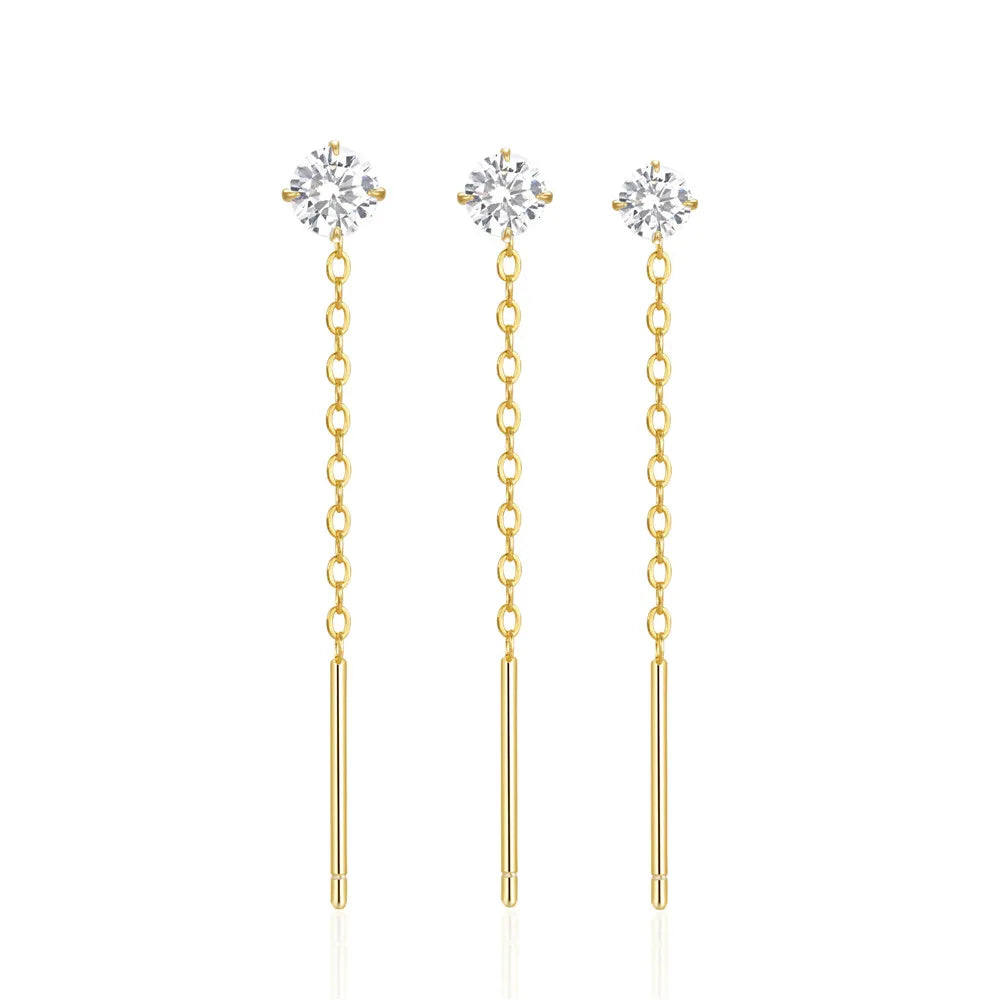 CANNER Set Double Layer Smooth Classic Hoop Earrings For Women 925 Sterling Silver Ins Flower Color Zircon Earrings Fine Jewelry