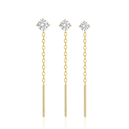 CANNER Set Double Layer Smooth Classic Hoop Earrings For Women 925 Sterling Silver Ins Flower Color Zircon Earrings Fine Jewelry