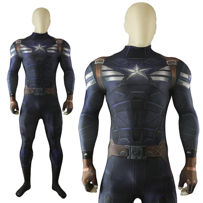 Captain America The Winter Jumpsuit Bodysuit Cosplay Costumes Movie Character Halloween Performance Costume for Adult Kids