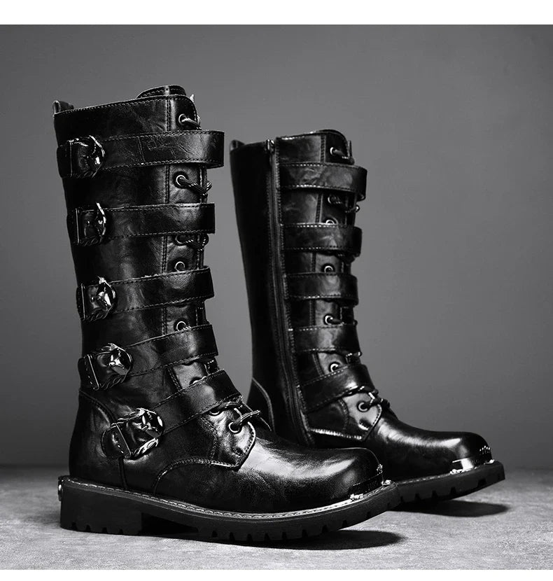 Men's boots four seasons new high-top outdoor casual boots safety protective work boots motorcycle boots plus size outdoor boots