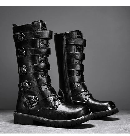 Men's boots four seasons new high-top outdoor casual boots safety protective work boots motorcycle boots plus size outdoor boots
