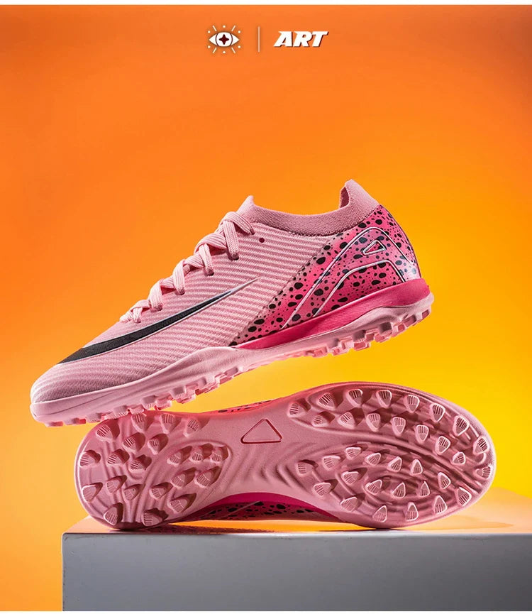 Soccer Cleats for Men Women AG/TF Breathable Cushioned Insole Anti-Slip Outdoor Sports Artificial Grass Football Boots