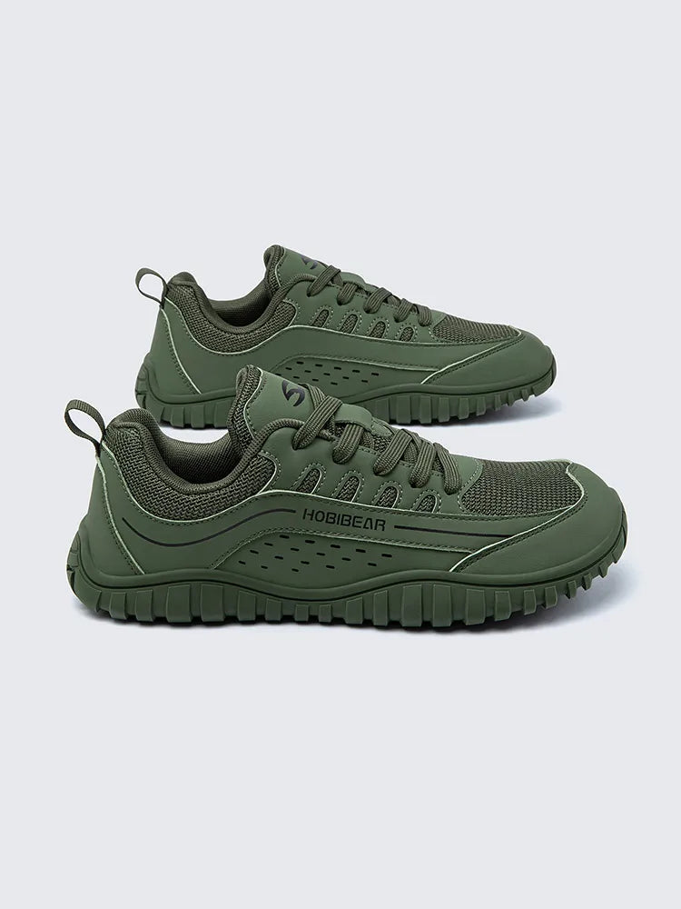 Unisex Wide Toe Sneakers Outdoor Travel Breathable Shoes Comfortable Lace Up Walking Sneakers