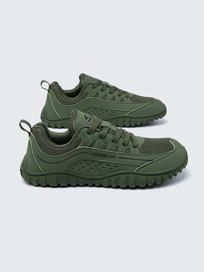 Unisex Wide Toe Sneakers Outdoor Travel Breathable Shoes Comfortable Lace Up Walking Sneakers
