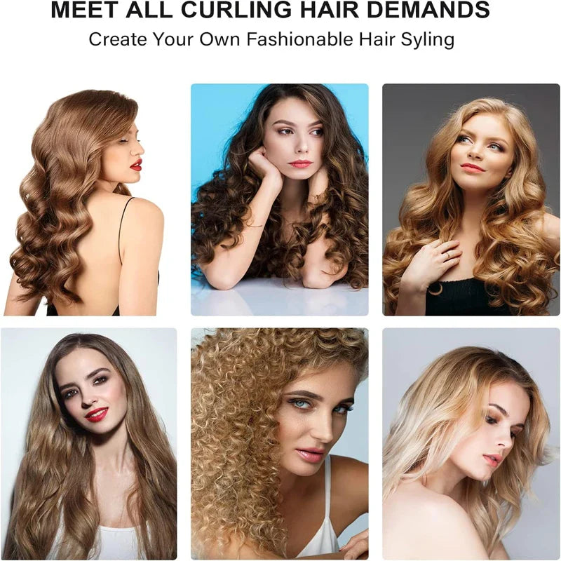 PTC Heating Multi-function Rotary Curling iron 5 in 1 interchangeable Curling tool Quickly heating ceramic barrel curling iron