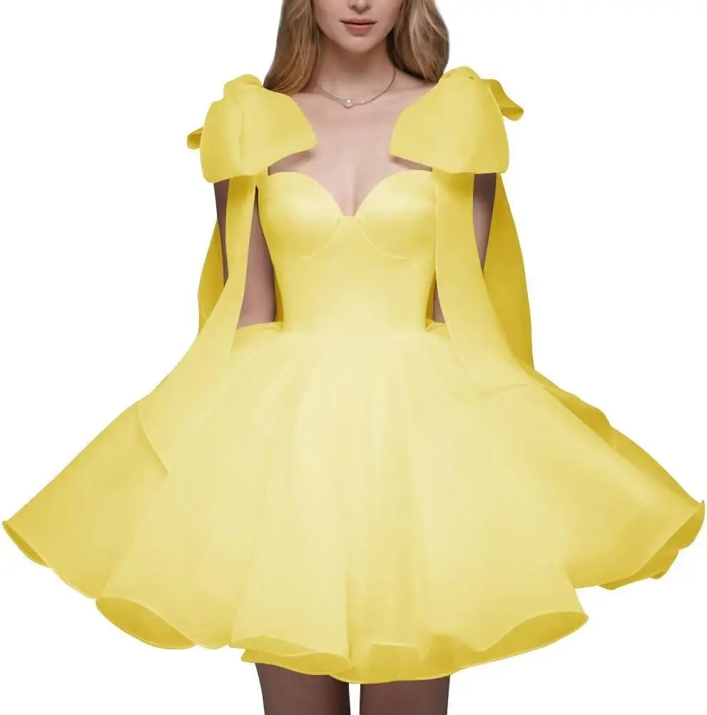 Short Wedding Dresses for Bride Organza Sweetheart 2026 Ball Gown for Women Puffy Homecoming Dresses Party Evening Dresses