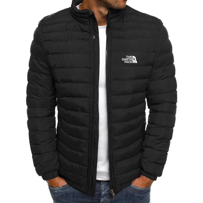 Men's Stand up Collar Zipper Warm Business Slimming Fishing Coat