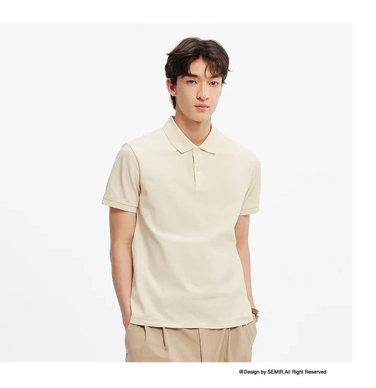 Polo Shirt Men Moisture Wicking Solid Color Short Sleeve T-Shirt 2025 Summer New Slim Fit Top for Active Wear