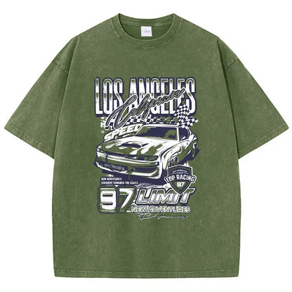 California Los Angeles Extreme Racing Men T-Shirt Fashion Cool Tshirts Sport Casual Tee Shirt Cool Crewneck T Shirts Female
