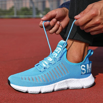 Tênis Masculino de Verão Leve Respirável em Tela para Uso Casual ao Ar Livre Moda Esportiva Treino Frete Grátis