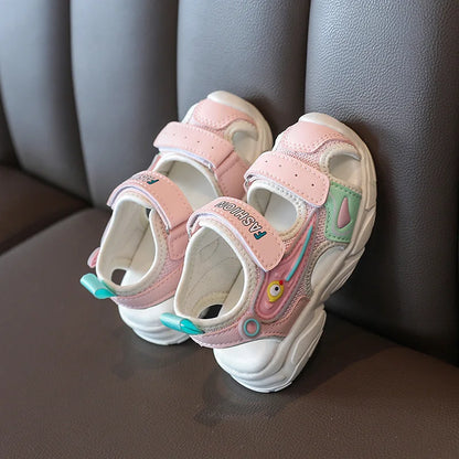 2026 Summer Girls Kids Sandals Soft Comfortable Closed Toe Protective Sandals,Cartoon Colorful Cute Shoes Kids Summer Boys Girls