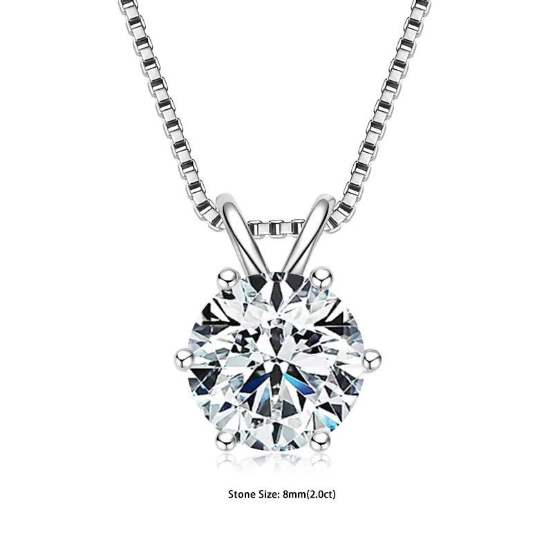 Pendant Necklaces S925 Sterling Silver Solitaire Necklace Chains For Women Jewellry Gifts