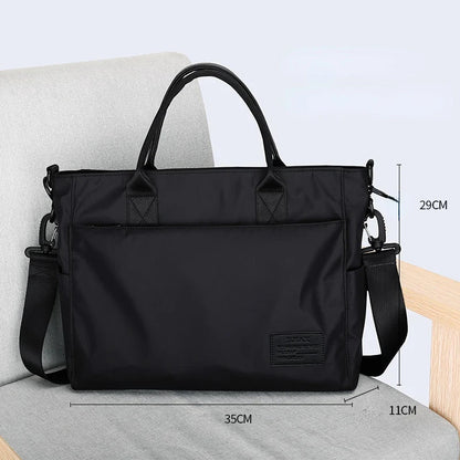 File Bag Carrying Briefcase Men's Business Bag Lawyer Office Computer Bag Horizontal Shoulder Crossbody Bag Men Bag