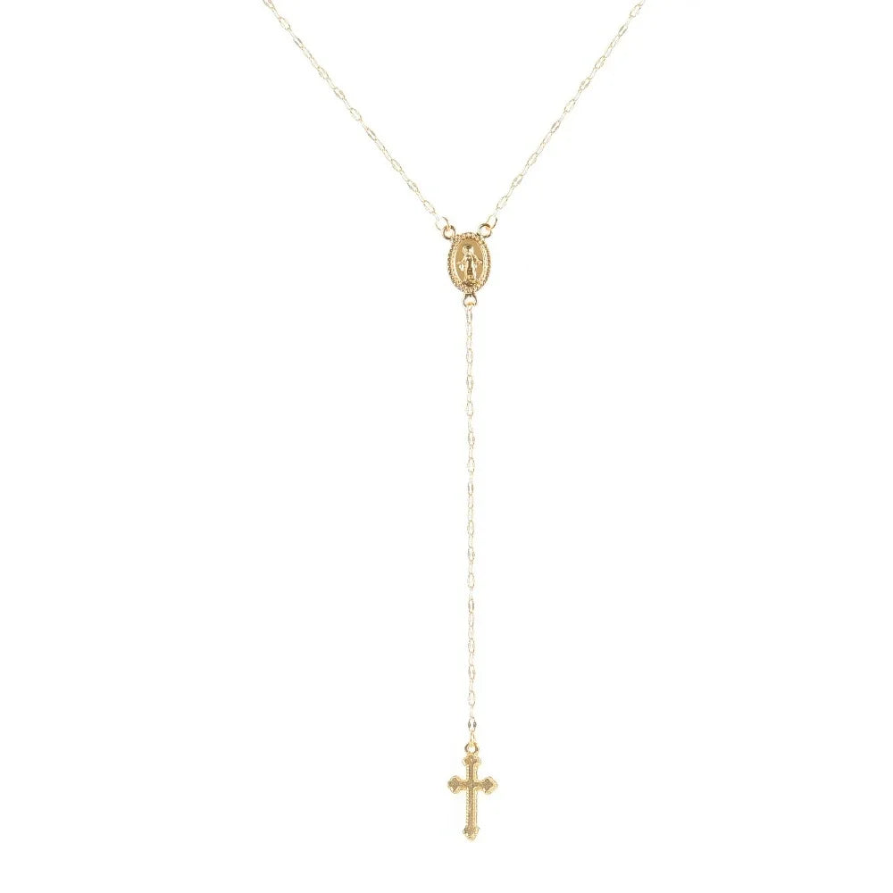 2026 New Fashion Vintage Christian Cross Bohemia Religious Rosary Pendant Necklace for Women Charm Fashion Jewelry Gifts