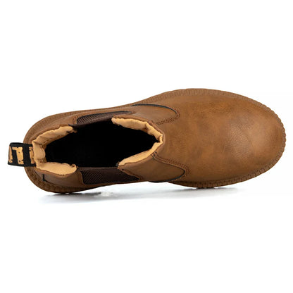 Men Boots Leather Shoes Men Work Safety Shoes Men Indestructible Work Boots Men Safety Boots Steel Toe Shoes Chelsea Boots