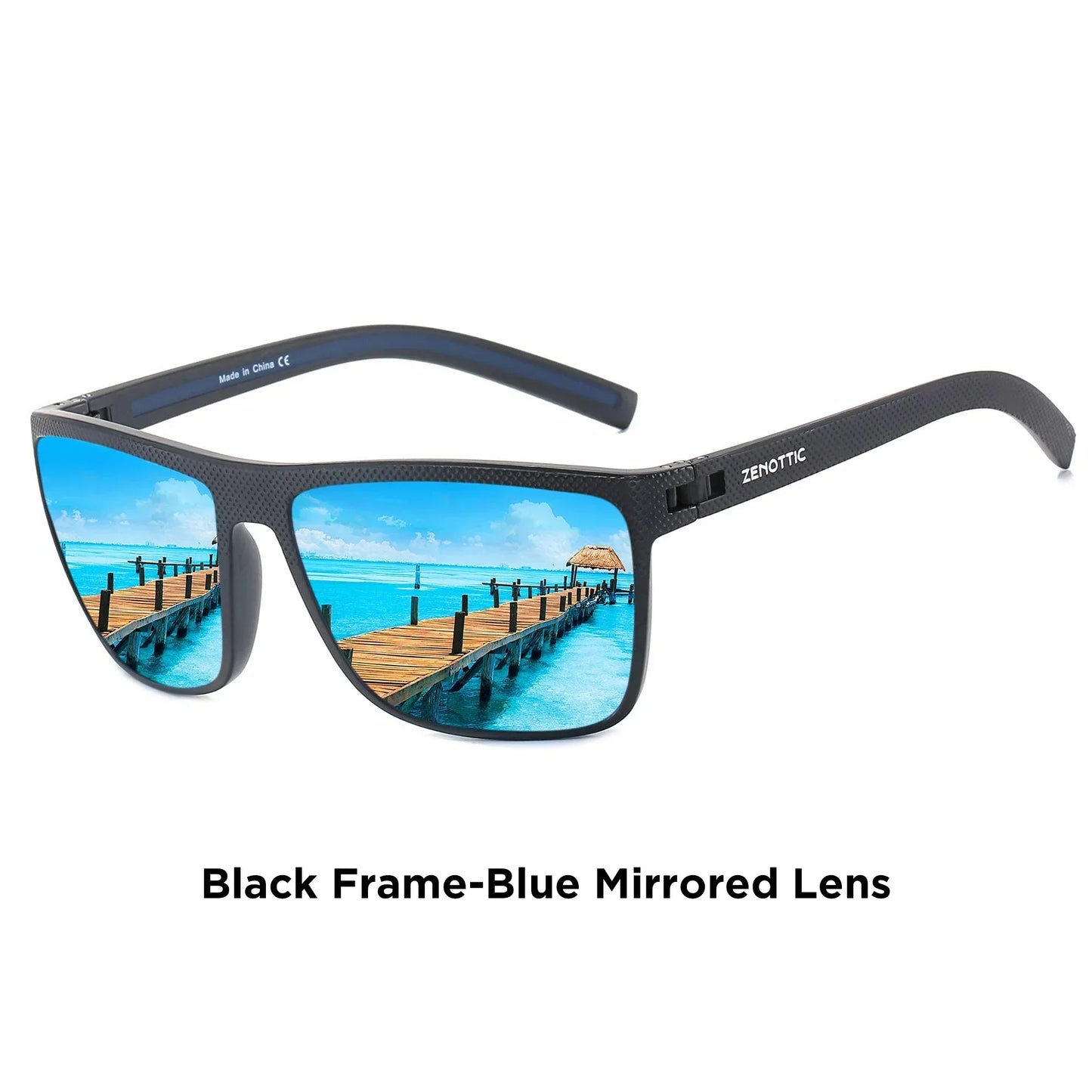 Polarized Sunglasses for Men Lightweight TR90 Frame UV400 Protection Square Sun Glasses
