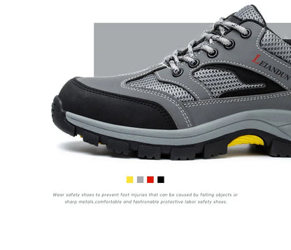 Men's Tactical Safety Shoes Breathable Steel Toe Puncture Resistant Work Shoes Wear-Resistant Protective Footwear