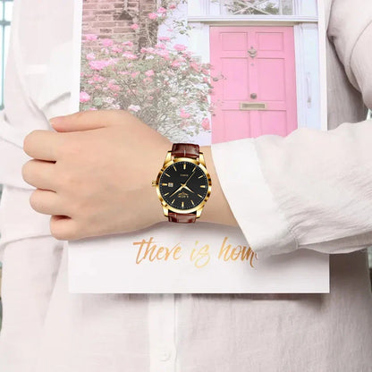 Women Watch Fashion Leather Military Sport Waterproof Watches For Women Top Brand Luxury Women's Bracelet Watch Reloj Mujer