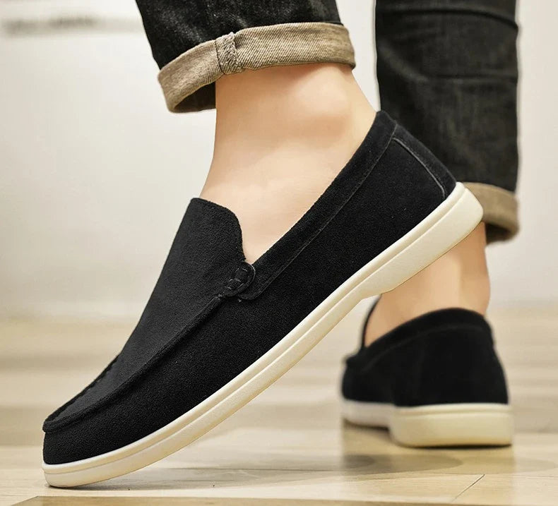 New autumn British style men's bean shoes fashionable youth low top casual single shoes Le Fu shoes