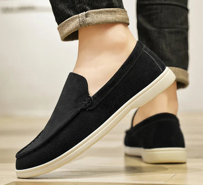 New autumn British style men's bean shoes fashionable youth low top casual single shoes Le Fu shoes
