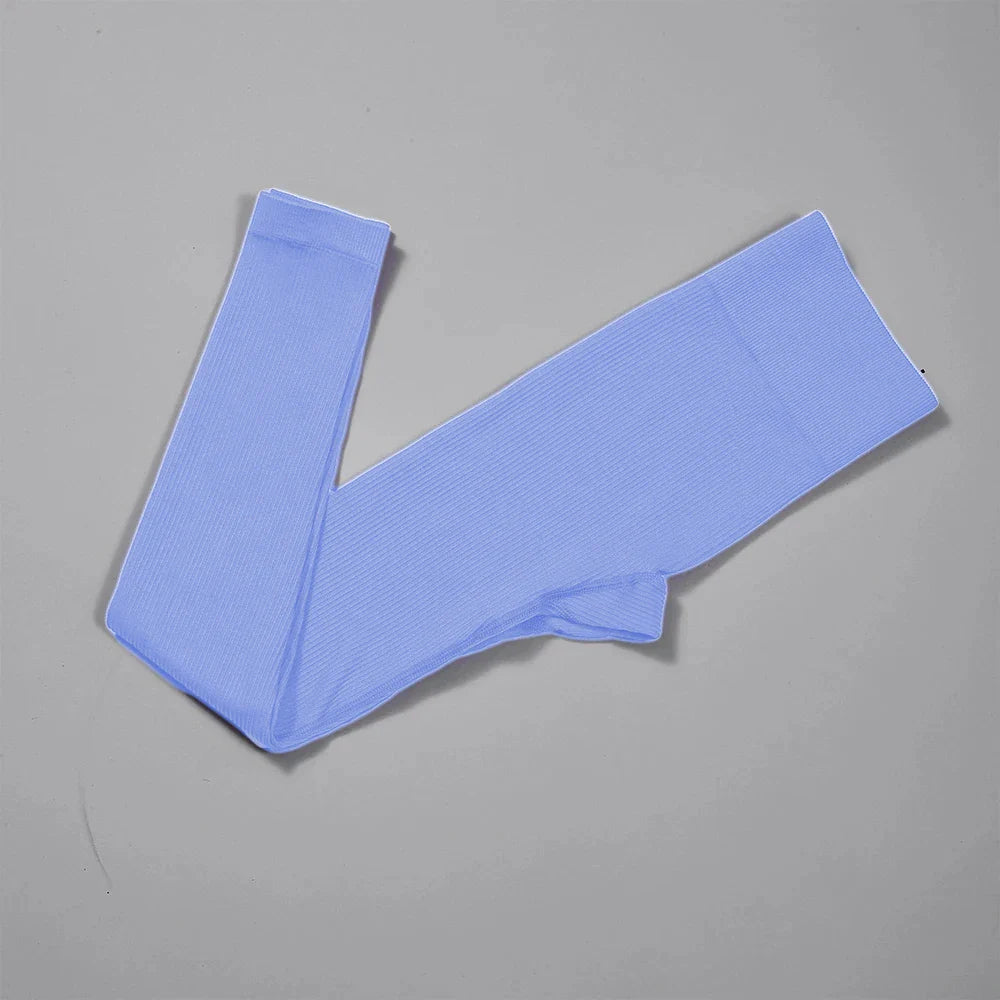 Women Ribbed Yoga Pants High Waisted Gym Leggings Sport ， Fitness Seamless Female Legging Control Running Training Tights