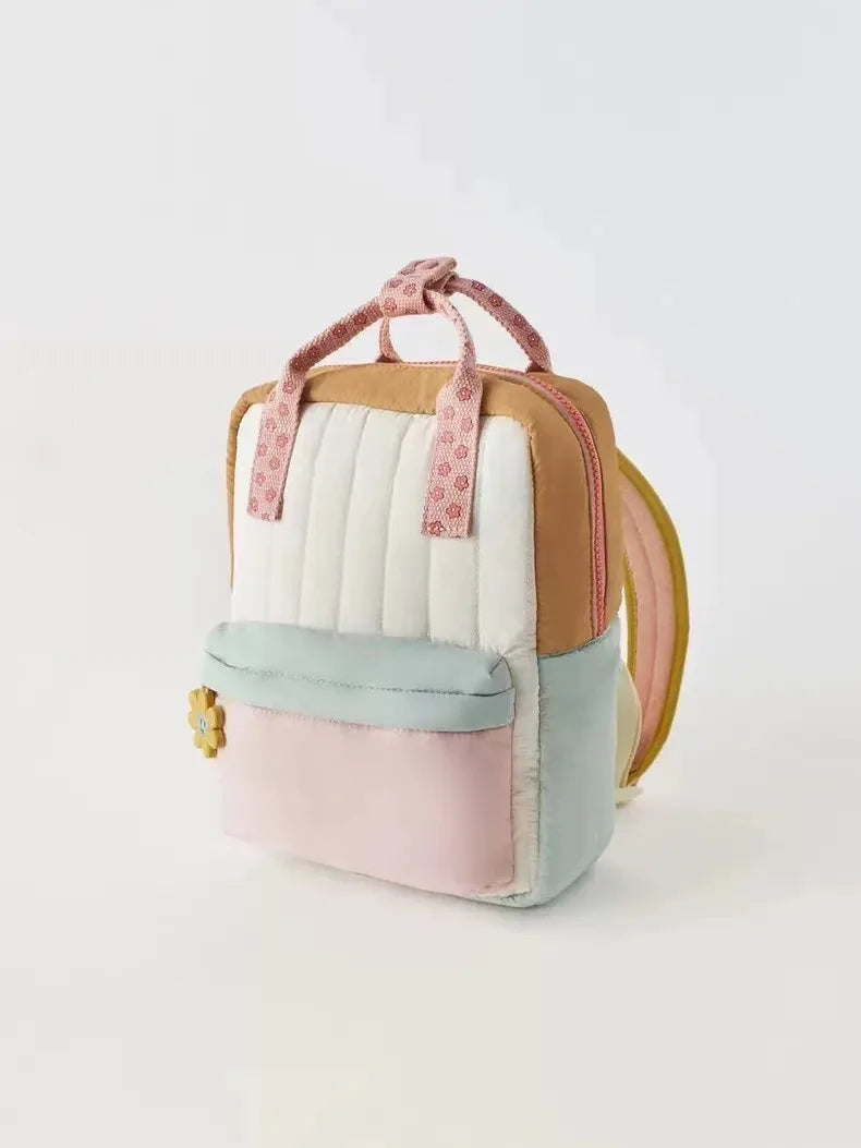 New Lightweight Children's Backpack Shopping Children's Cute Sunflower Pendant with Colorful Small School Bag