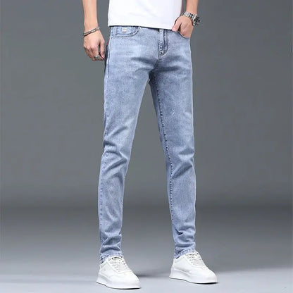 Luxury Summer Designer Korean Classic Streetwear Cowboy Pants for Men Fashionable and Comfortable Boyfriend Skinny Jeans Men