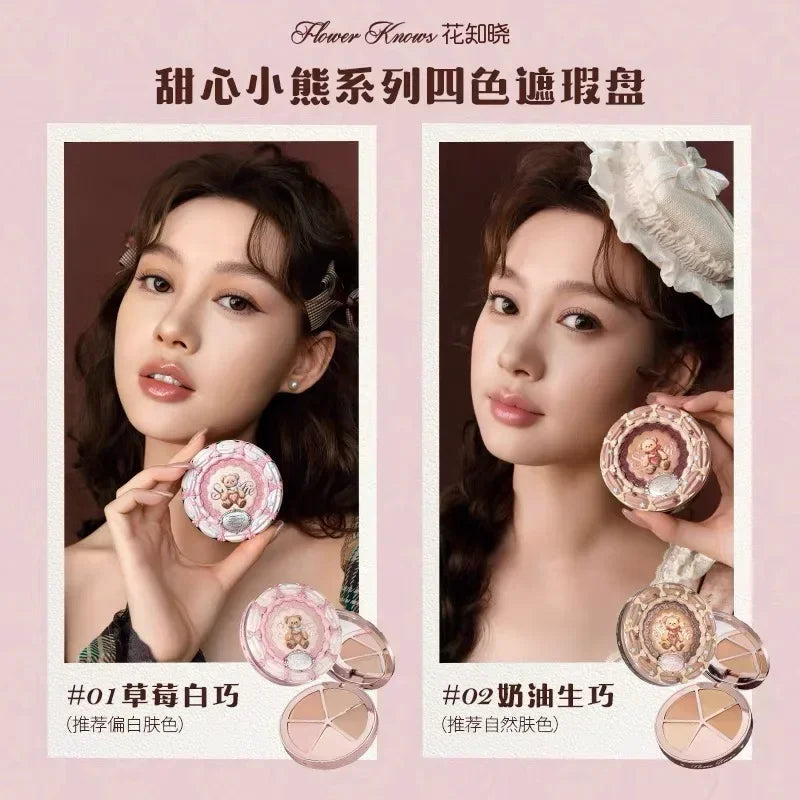 The Sweetie Bear 12 Parts Makeup Gift  Lip Glaze Blush Eye Shadow Concealer set Box