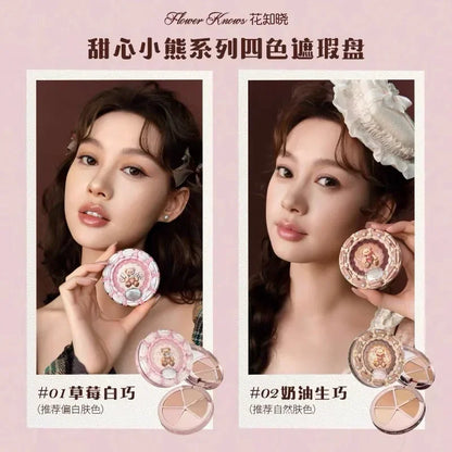 The Sweetie Bear 12 Parts Makeup Gift  Lip Glaze Blush Eye Shadow Concealer set Box