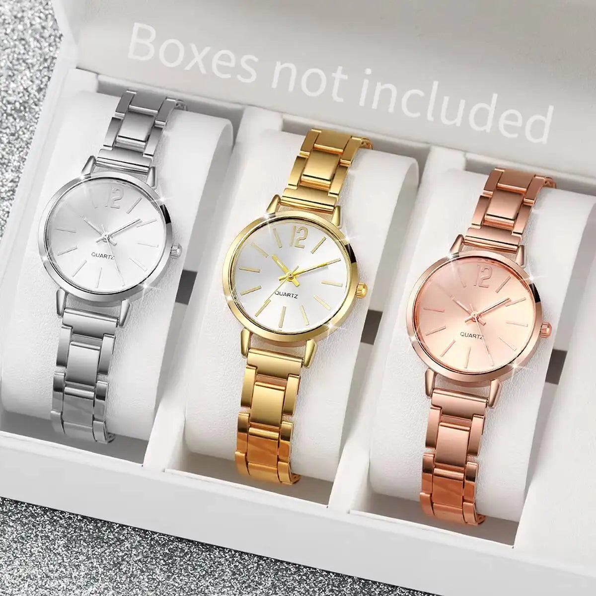 1/2/3PCS Simple Dial Women Quartz Watch Fashion Small Ladies Wristwatch Reloj Mujer Girls Clock Gift（Without Box）