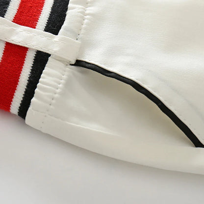 Summer Boys Clothing Set Cotton Striped Short Sleeve Lapel Shirt Pants 2Pcs Suit For 2-6 Years Kids Casual Outfits Elegant Suit