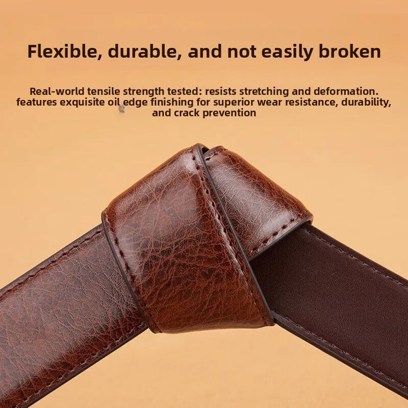 Cross-Border Foreign Trade Belt Men's High-End Versatile Business Belt Pin Buckle Source Manufacturer Wholesale